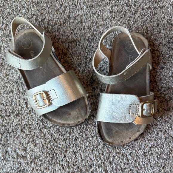 Target Other - Cat & Jack | Metallic Gold Kids Sandals with Buckle Strap